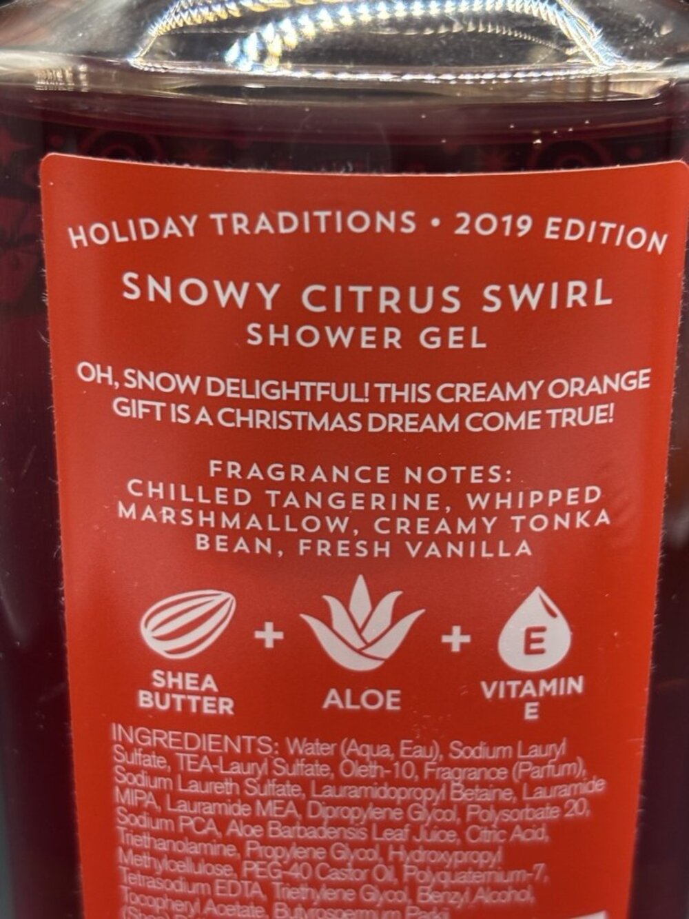 Bath & Body Works Snowy Citrus Swirl Shower Gel Wash 10 fl oz Christmas Orange - Picture 9 of 16